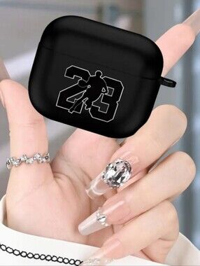 AIRPODS 4 Michael Jordan #23 Black Wireless Earbuds Charging Case